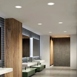 PRIOS LED-innbyggingslampe Rida, 10stk, hvit, 23cm, 25W, CCT, IP44 Outlet