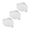 PRIOS LED-innbyggingslampe Rida, sett med 3 stk, hvit, 15 cm, CCT, IP44| Downlights