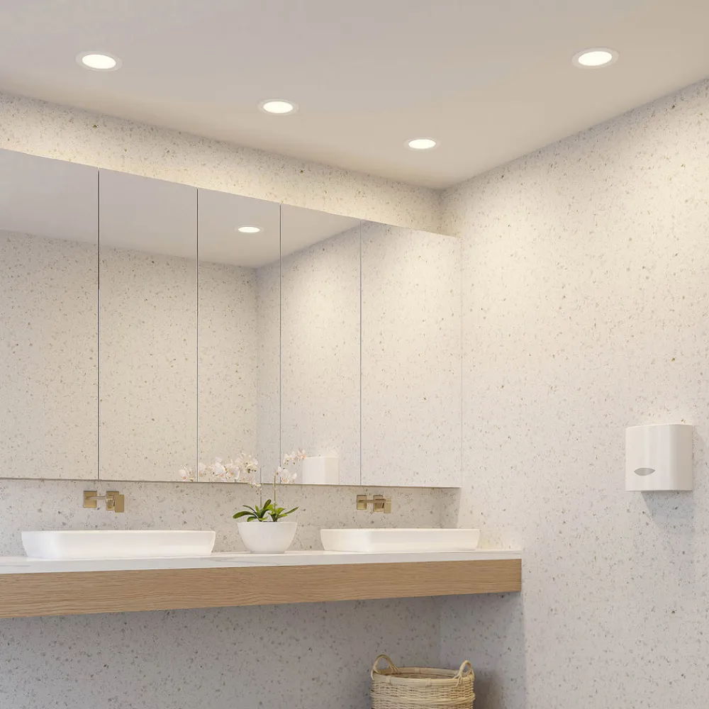 PRIOS LED-innbyggingslampe Cadance, hvit, 17 cm, sett med 10 stk, CCT Best