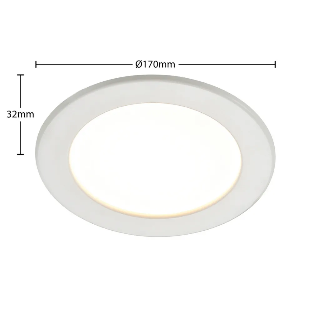 PRIOS LED-innbyggingslampe Cadance, hvit, 17 cm, sett med 10 stk, CCT Best