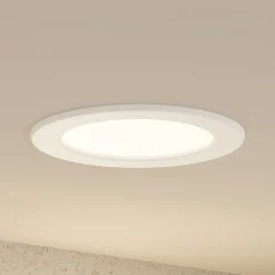 PRIOS LED-innbyggingslampe Cadance, hvit, 17 cm, sett med 10 stk, CCT Best