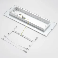 PRIOS LED-panel Gelora, 80 cm, 4 000 K, sølvfarget, aluminium| Butikkbelysning|Kontorbelysning