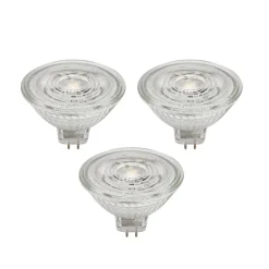 PRIOS LED-reflektor GU5.3 4.3W 345lm 36° klar 830 sett med 3 stk| Gu5.3 / Mr16 Pærer