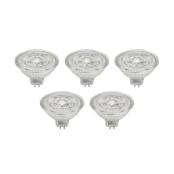 PRIOS LED-reflektor GU5.3 4.3W 345lm 36° klar 830 sett med 5 stk| Gu5.3 / Mr16 Pærer|Led-Pærer