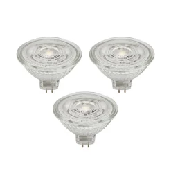 PRIOS LED-reflektor GU5.3 4.3W 345lm 36° klar 827 sett med 3 stk| Gu5.3 / Mr16 Pærer