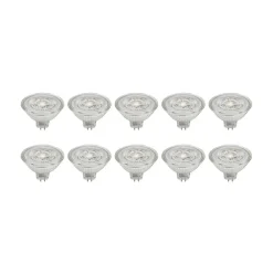 PRIOS LED-reflektor GU5.3 4.9W 500lm 36° klar 840 sett med 10 stk| Gu5.3 / Mr16 Pærer|Led-Pærer