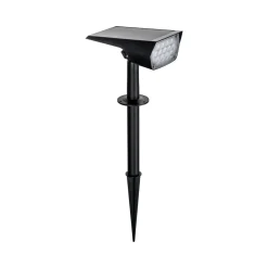 PRIOS LED-solspotlight Helier, 49 cm, svart, jordspyd| Solcellelamper|Utespotter