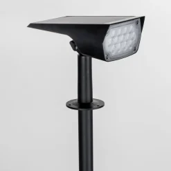 PRIOS LED-solspotlight Helier, 49 cm, svart, jordspyd| Solcellelamper|Utespotter