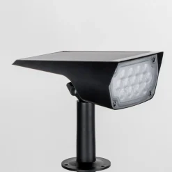 PRIOS LED-solspotlight Helier, 49 cm, svart, jordspyd| Solcellelamper|Utespotter