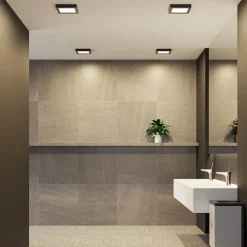 PRIOS LED-taklampe Alette, svart, 18 W, CCT, dimbar Hot