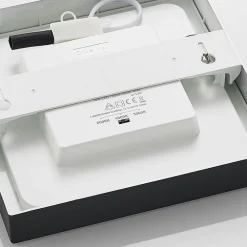 PRIOS LED-taklampe Alette, svart, 18 W, CCT, dimbar Hot