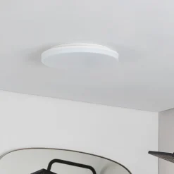 PRIOS LED-taklampe Artin, Ø 33 cm, hvit, CCT, IP65 Best