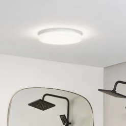 PRIOS LED-taklampe Artin, Ø 33 cm, hvit, CCT, IP65 Best