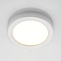 PRIOS LED-taklampe Edwina, sølv, 25 cm, CCT, IP44 Discount