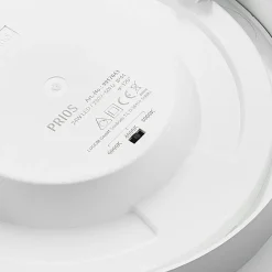 PRIOS LED-taklampe Edwina, sølv, 25 cm, CCT, IP44 Discount