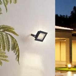 PRIOS Maikel utendørs LED-spot, 20W, 1500lm, metall