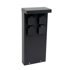 PRIOS Mariel energiprofil, 4 stikkontakter, svart Sale