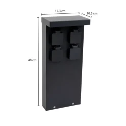 PRIOS Mariel energiprofil, 4 stikkontakter, svart Sale