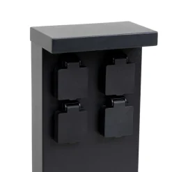 PRIOS Mariel energiprofil, 4 stikkontakter, svart Sale