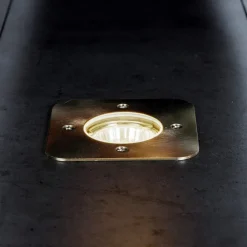 PRIOS Riya nedfelt lampe, kantet, stål| Kommersiell Utebelysning|Nedfelt Utebelysning