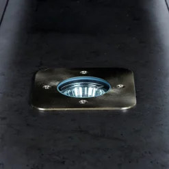 PRIOS Riya nedfelt lampe, kantet, stål| Kommersiell Utebelysning|Nedfelt Utebelysning