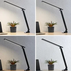 PRIOS Tamarin LED-bordlampe, dimbar, svart Hot