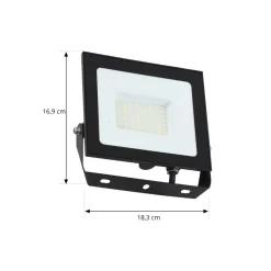 PRIOS utendørs LED-spot Maikel, 50W, 4000lm, metall Best