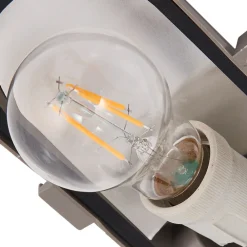 PRIOS utendørs vegglampe Kirgo, grå, plast, IP44 Outlet