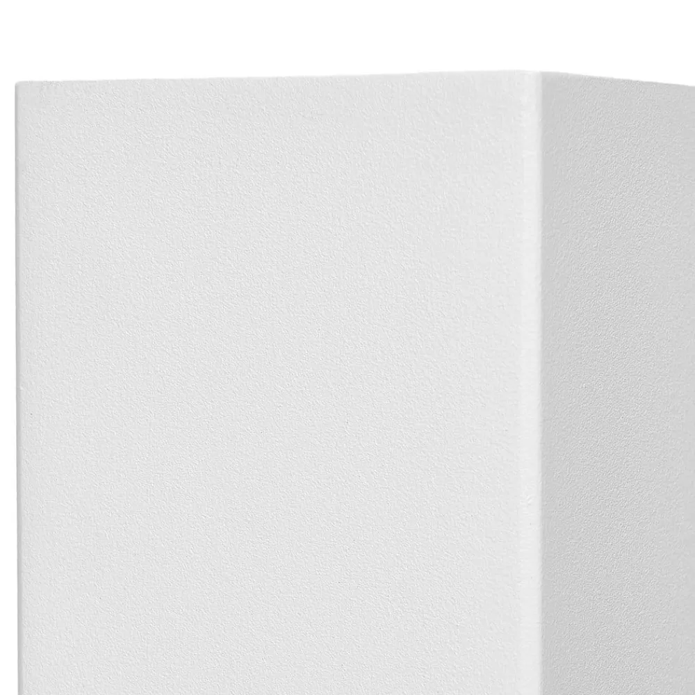 PRIOS utendørs vegglampe Tetje, hvit, kantet, 16 cm| Kommersiell Utebelysning