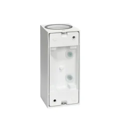 PRIOS utendørs vegglampe Tetje, hvit, kantet, 16 cm| Kommersiell Utebelysning