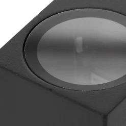 PRIOS utendørs vegglampe Tetje, svart, kantet, 16 cm| Vegglamper Utendørs