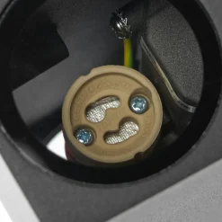 PRIOS utendørs vegglampe Tetje, svart, kantet, 16 cm| Vegglamper Utendørs