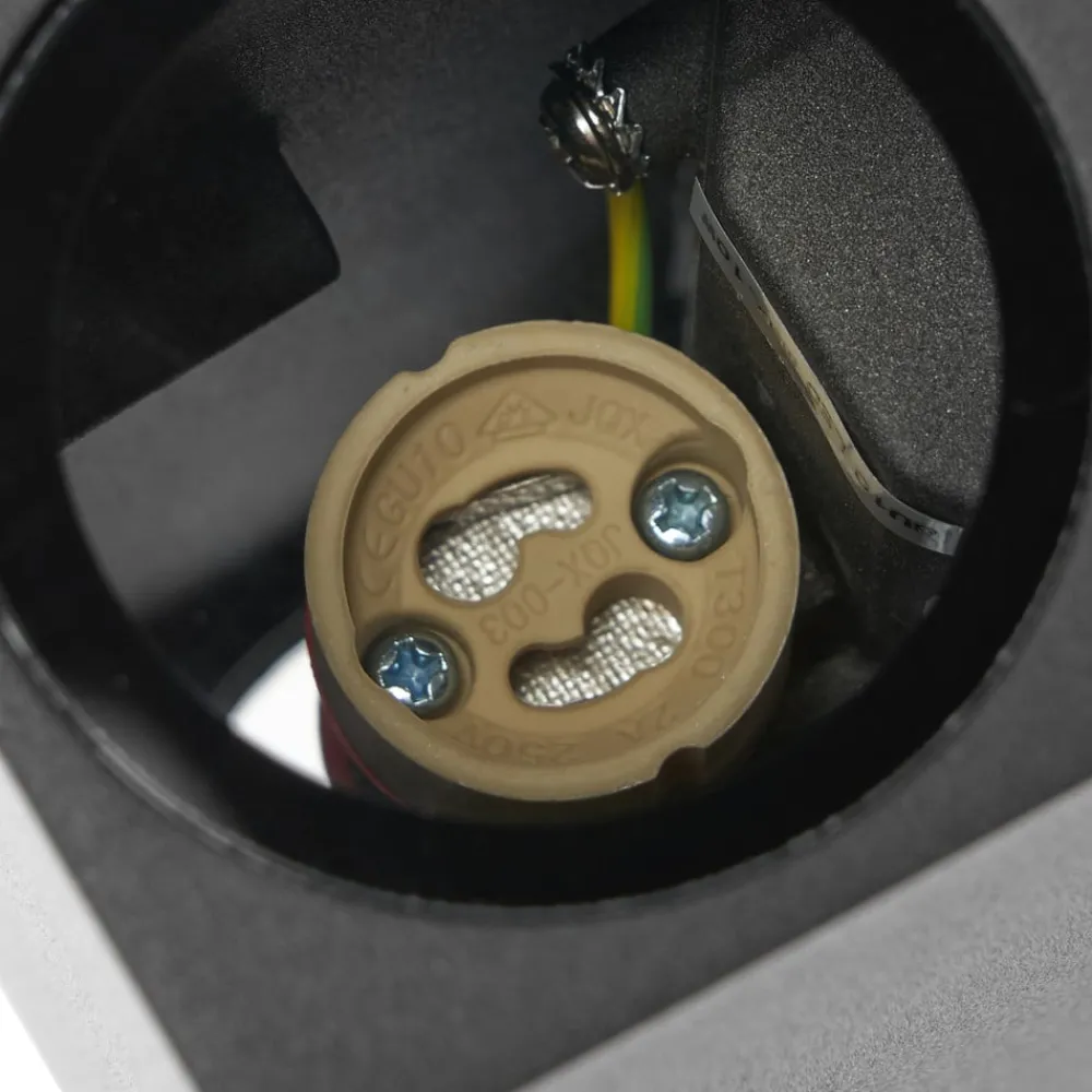 PRIOS utendørs vegglampe Tetje, svart, kantet, 16 cm| Vegglamper Utendørs