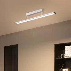 PRIOS Yuela LED-taklampe, DALI, 100 cm, sølv Sale