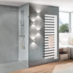 Top Light Puk Mini Vegg LED 2x8W Linser klar, krom Outlet