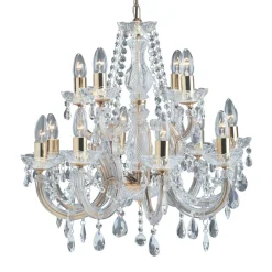 Searchlight 12-punkt lysekrone MARIE THERESE, messing Online