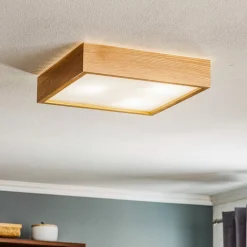 TEMAR LIGHTING Quatro DR taklampe med trerammer, 38,5cm| Taklamper