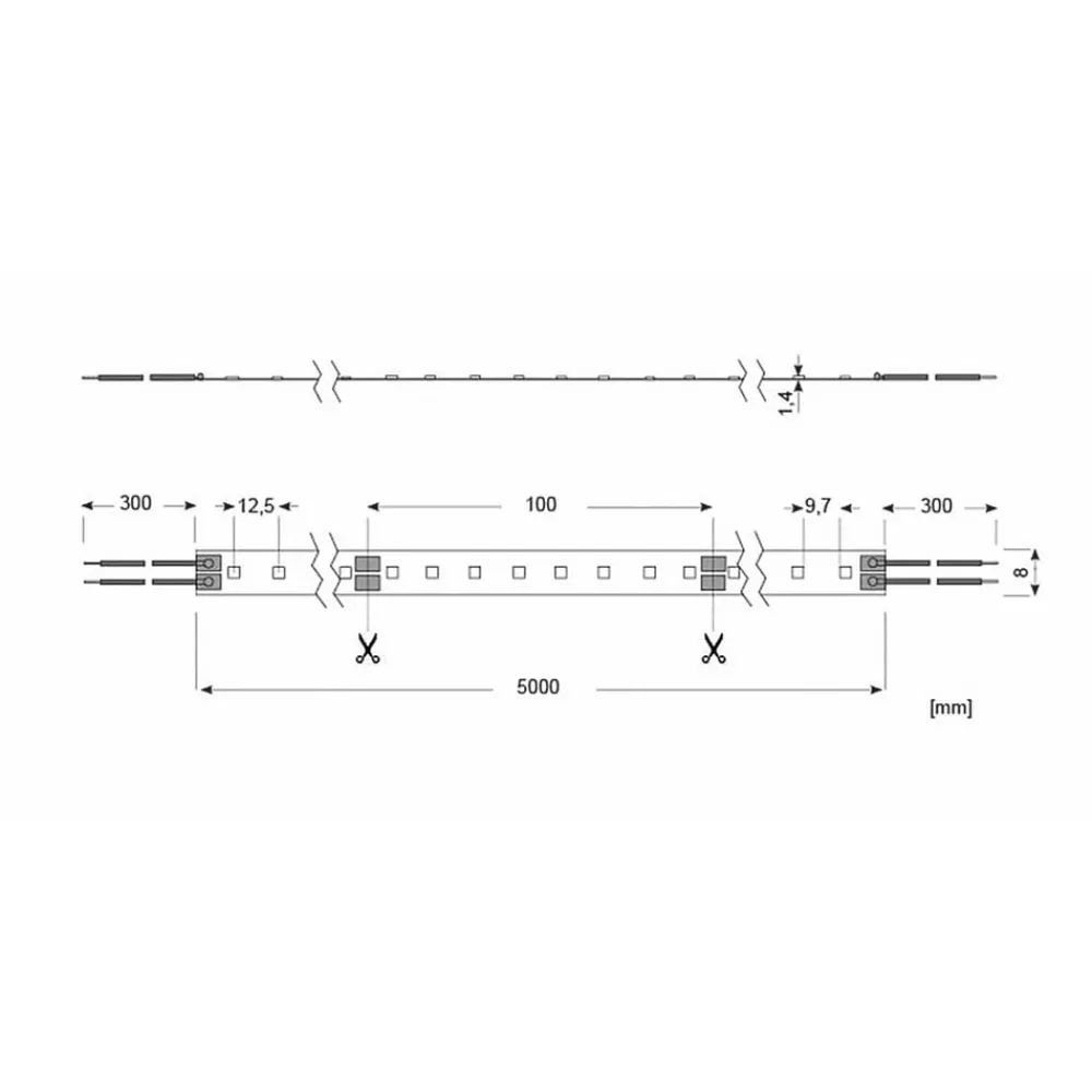 Radium Essence 1500 LED-stripe, 5 m, 60W, 6500K| Lysstriper