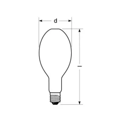 Radium Halogen-metall-damppære E40 444 W HRI-E NSC/S/F opal| Metall-Damppære|Metall-Damppære