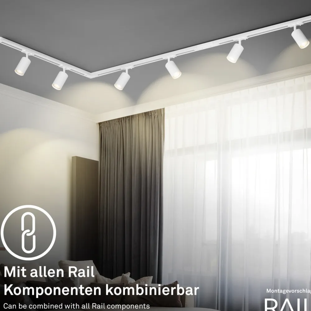 Briloner RAIL 230 V skinnesystem, hvit, 4 LED-spotter, lengde 1,5 m Sale