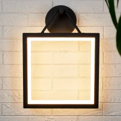 Lucande Rammeformet, utendørs LED-vegglampe Mirco Sale