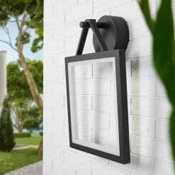 Lucande Rammeformet, utendørs LED-vegglampe Mirco Sale
