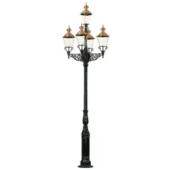 K.S. Verlichting Representativ lyktestolpe Monaco 5 lyskilder Best