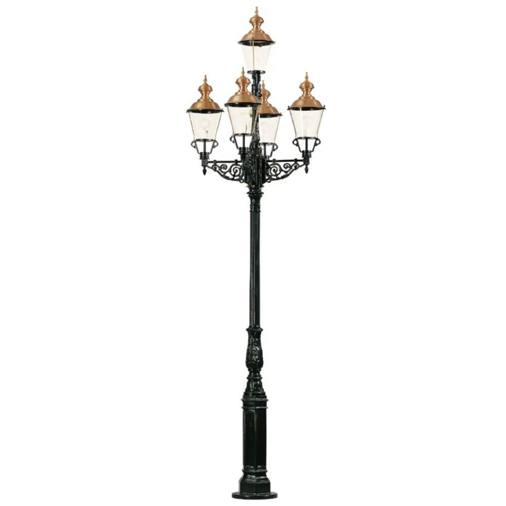 K.S. Verlichting Representativ lyktestolpe Monaco 5 lyskilder Best