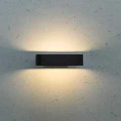 Heitronic Rettformet utendørs LED-vegglampe Juno