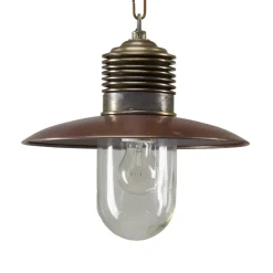 K.S. Verlichting Robust utendørs pendellampe Klaus messing/kobber