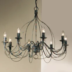 Kögl Romantisk FILO lysekrone i farger med åtte lys Discount