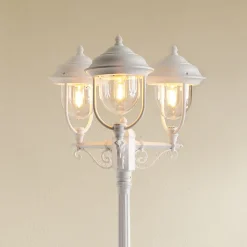 Konstsmide Romantisk PARMA kandelaber med tre lys i hvit New