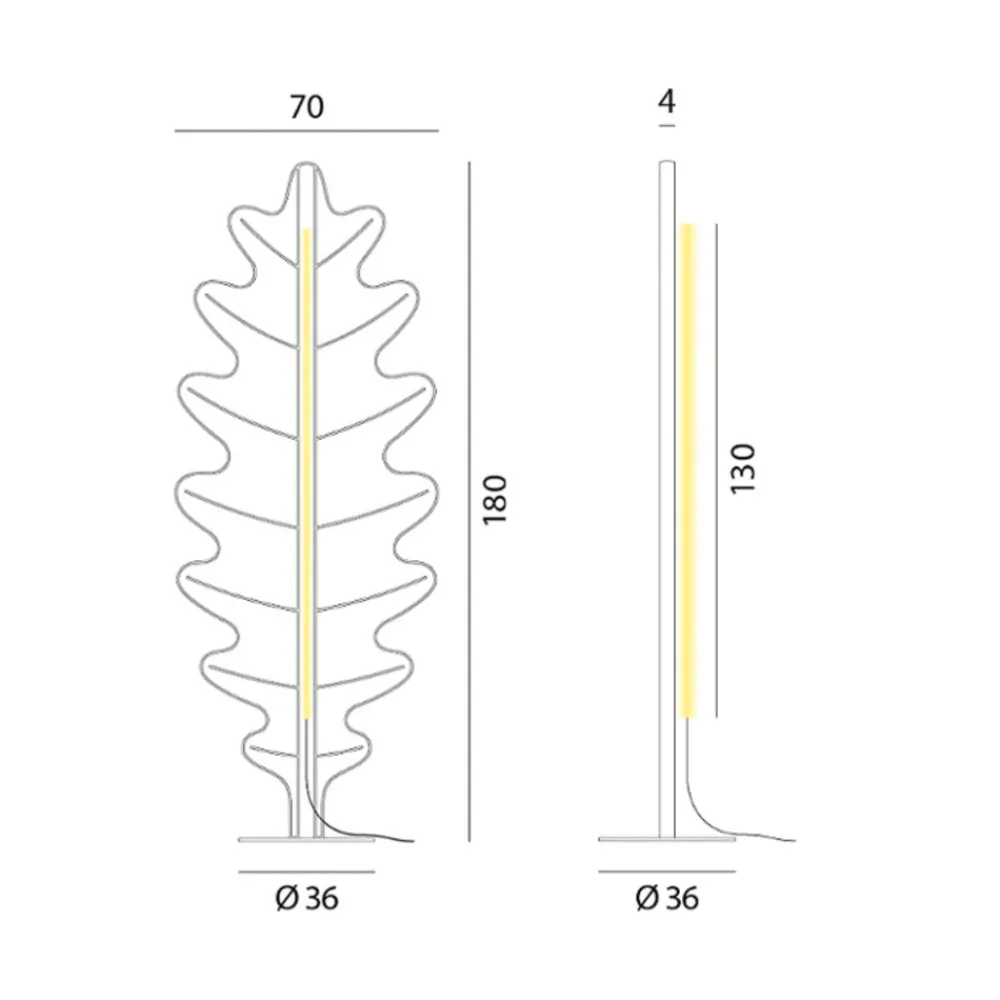Rotaliana Eden Oak LED-gulvlampe, grå
