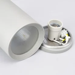 Lucande Rund Mianna taklampe i sølvgrå New